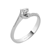 0.25 Carat Diamond Halo Engagement Ring