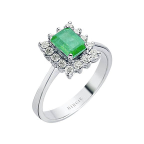 Diamond and Emerald Stone Ring