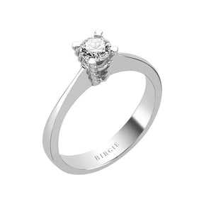 Bague solitaire diamant 0,39 carat