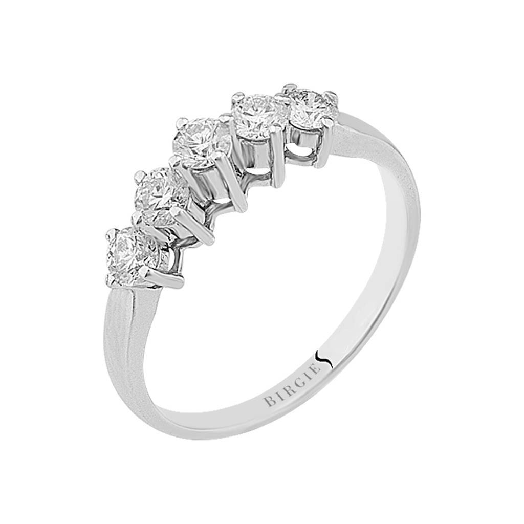 Bague de fiançailles 5 pierres diamant 0,65 carat