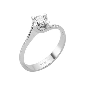 0.45 Carat Diamond Halo Engagement Ring