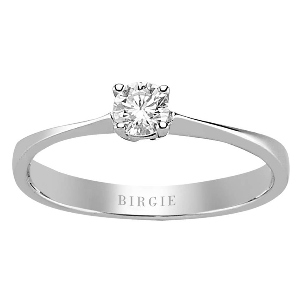 Bague solitaire diamant 0,22 carat