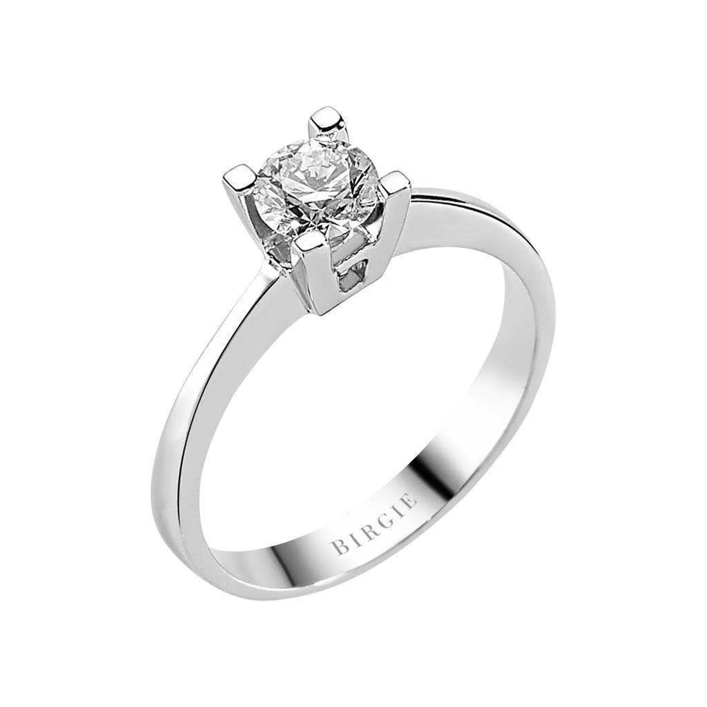 Bague solitaire diamant couleur F 0,50 carat