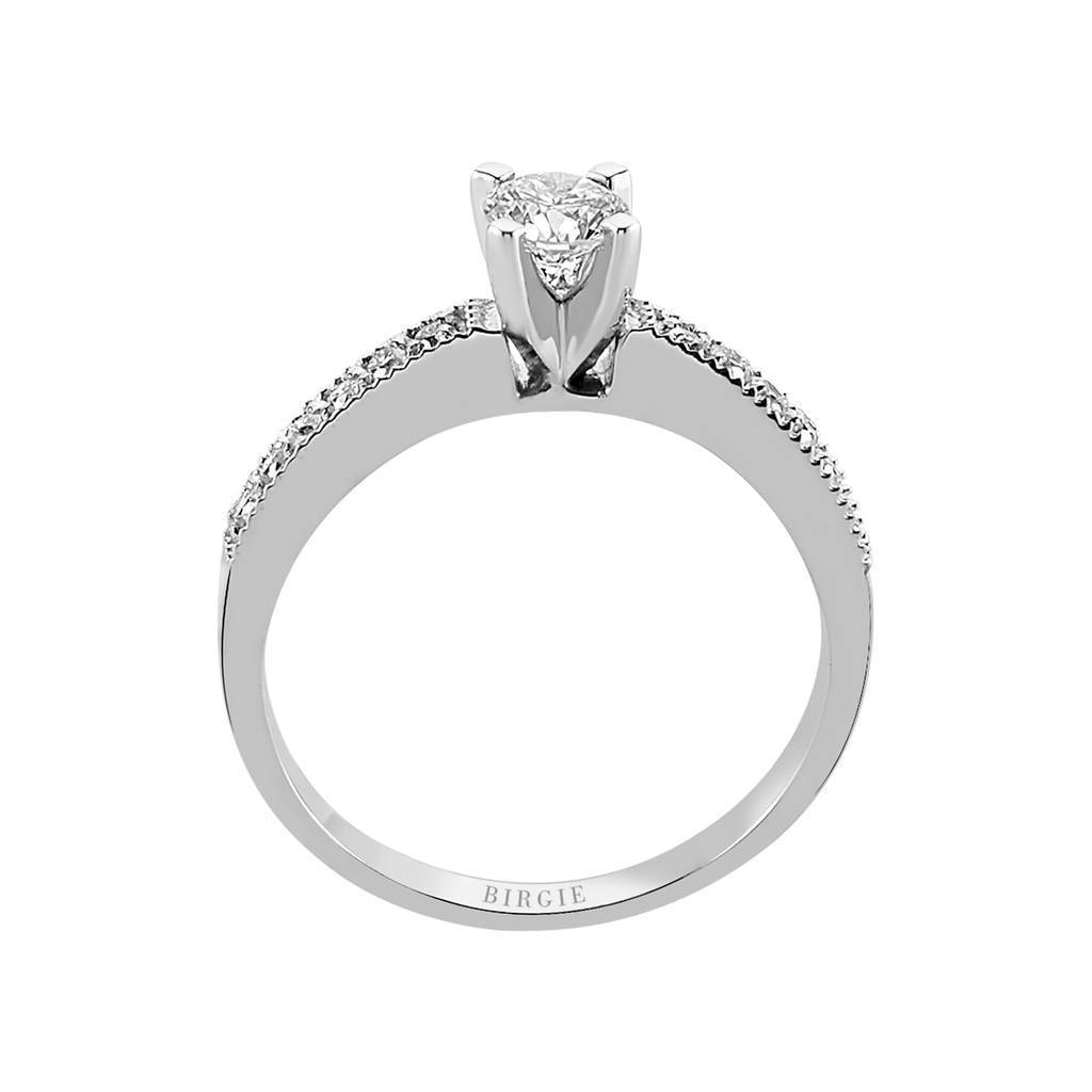 Total 0.55 Carat Diamond Halo Engagement Ring