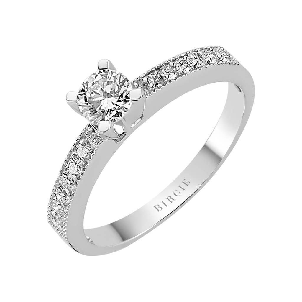 Total 0.55 Carat Diamond Halo Engagement Ring