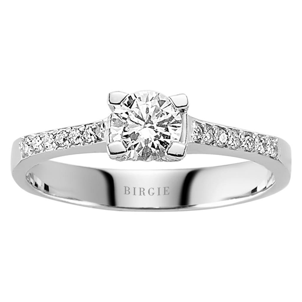 Total 0.57 Carat Diamond Halo Engagement Ring