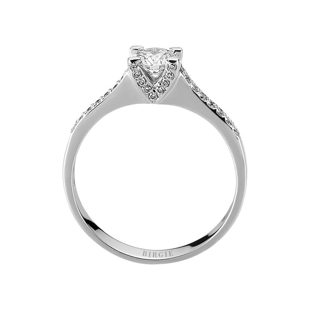 Total 0.57 Carat Diamond Halo Engagement Ring