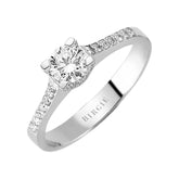 Total 0.57 Carat Diamond Halo Engagement Ring