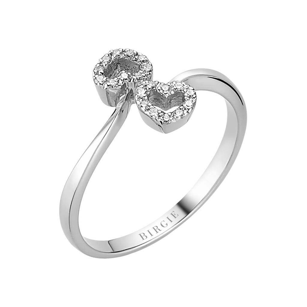 Diamond Stone Heart Ring