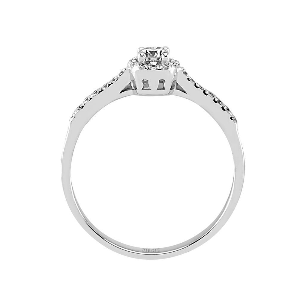 Total 0.29 Carat Diamond Halo Engagement Ring