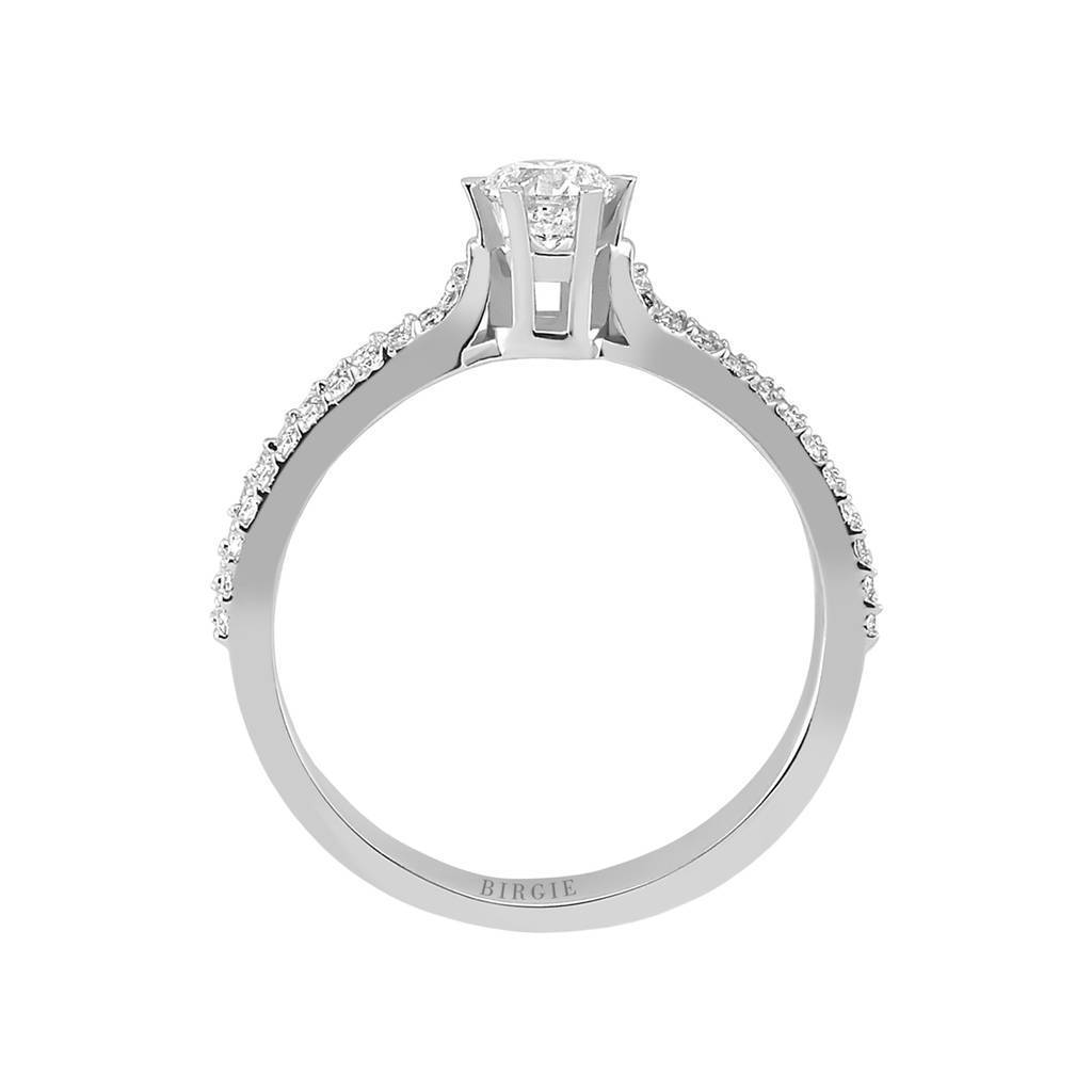 Bague de fiançailles halo de diamants de 0,55 carat