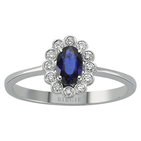 Oval Sapphire and Diamond Entourage Ring