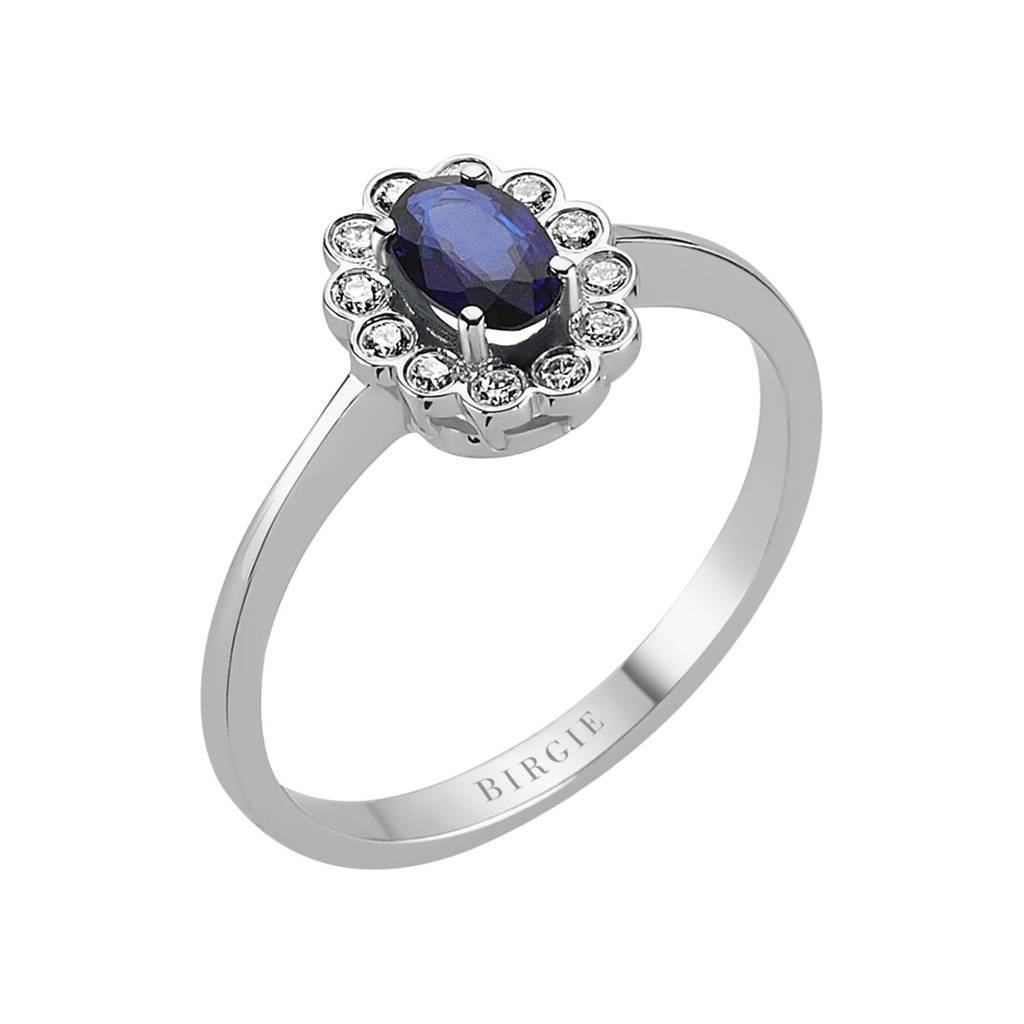 Oval Sapphire and Diamond Entourage Ring