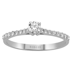 Bague de fiançailles halo de diamants de 0,35 carat