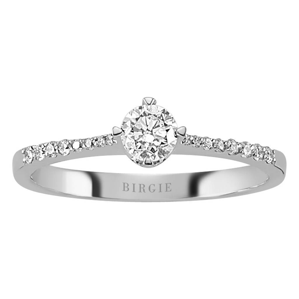 Bague de fiançailles halo de diamants de 0,42 carat