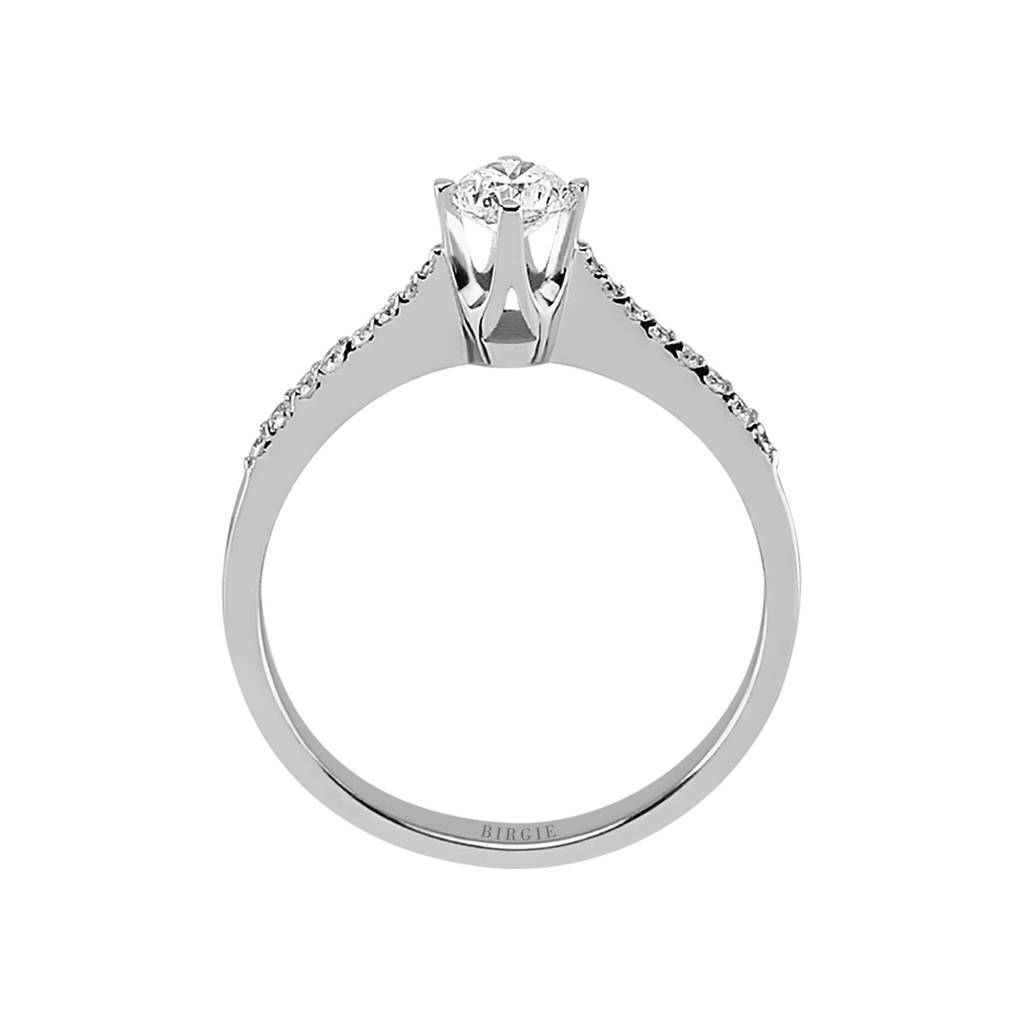 Bague de fiançailles halo de diamants de 0,42 carat