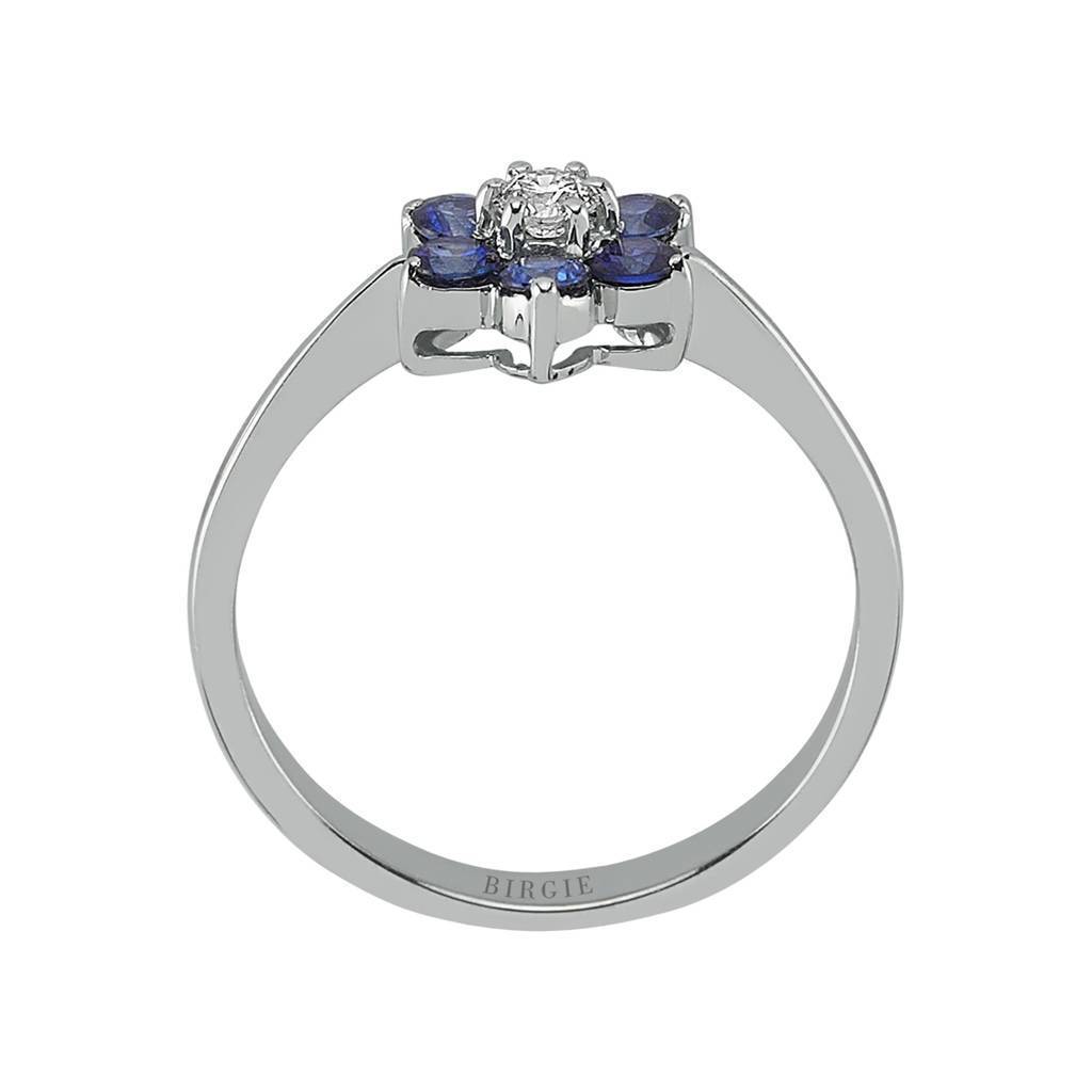 Sapphire and Diamond Stone Daisy Ring