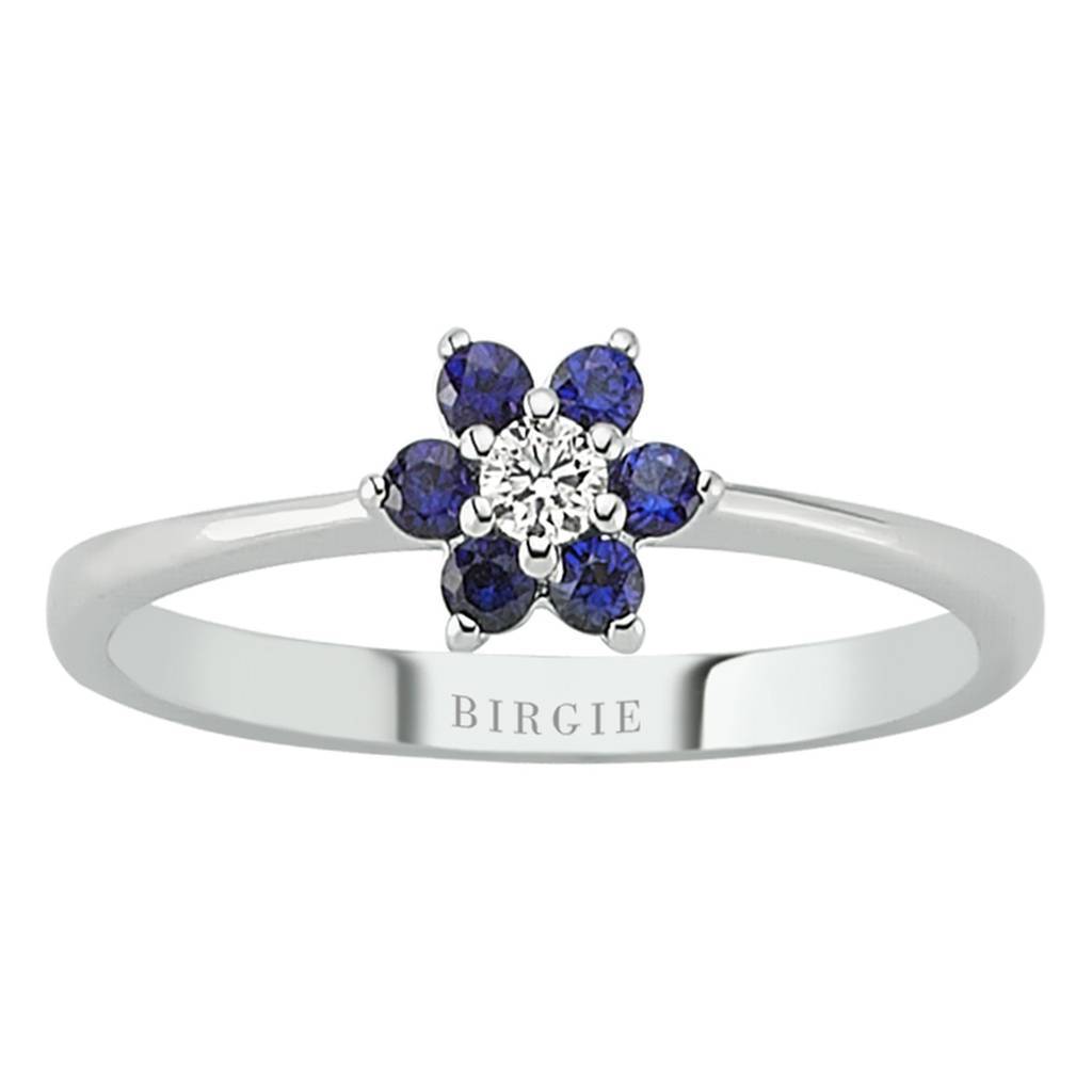 Sapphire and Diamond Stone Daisy Ring