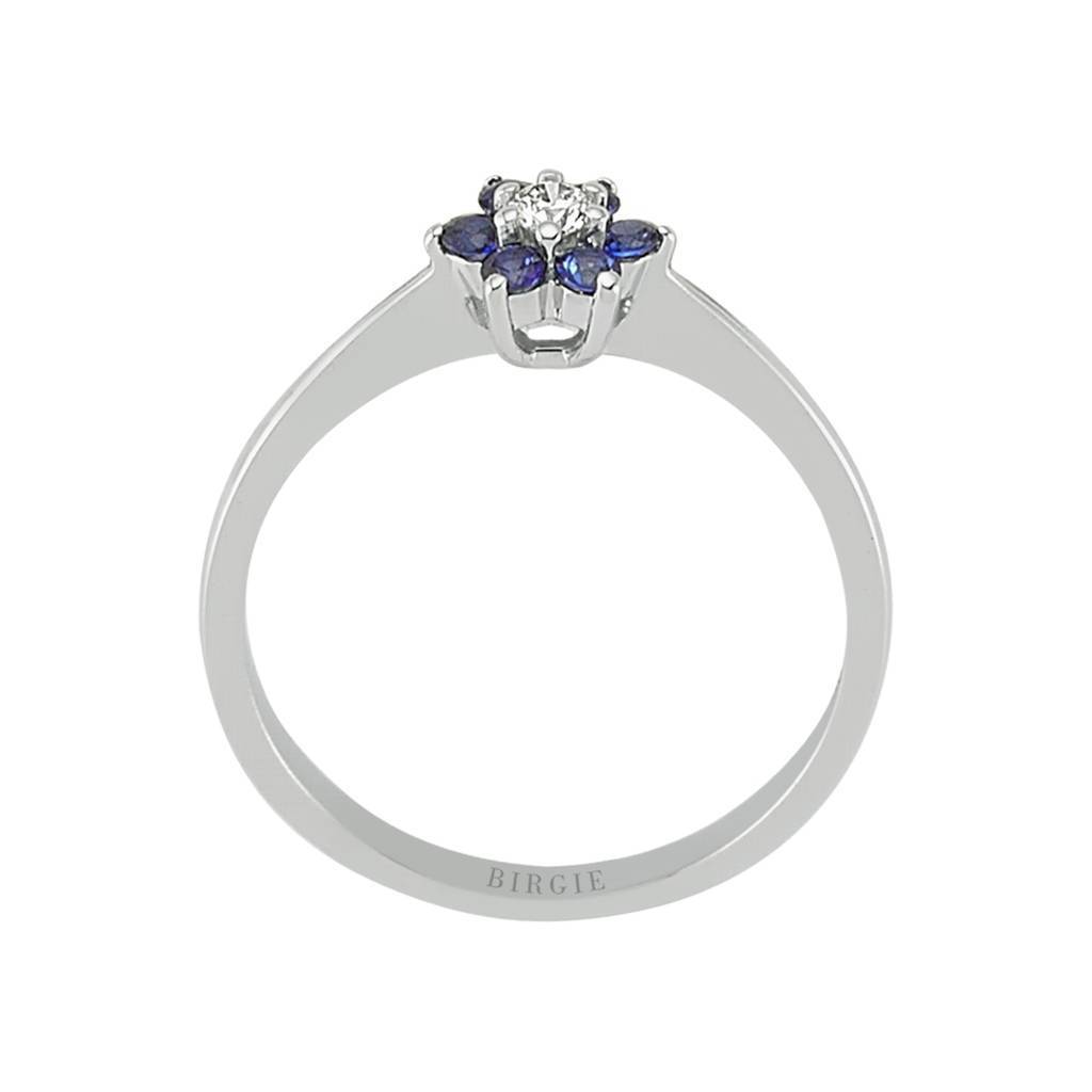 Sapphire and Diamond Stone Daisy Ring