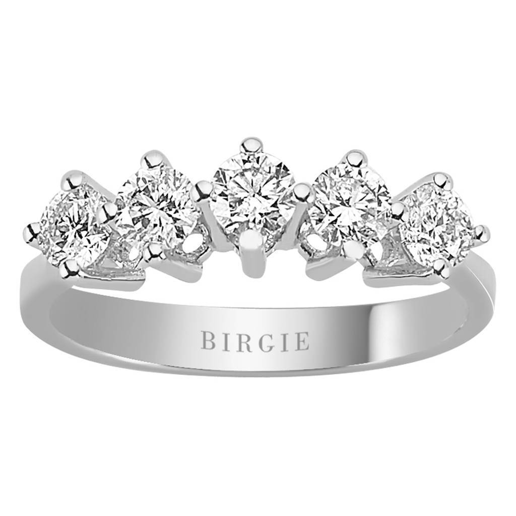 Bague de fiançailles 5 pierres diamant 0,95 carat