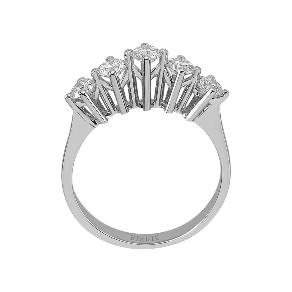 Bague de fiançailles 5 pierres diamant 0,95 carat