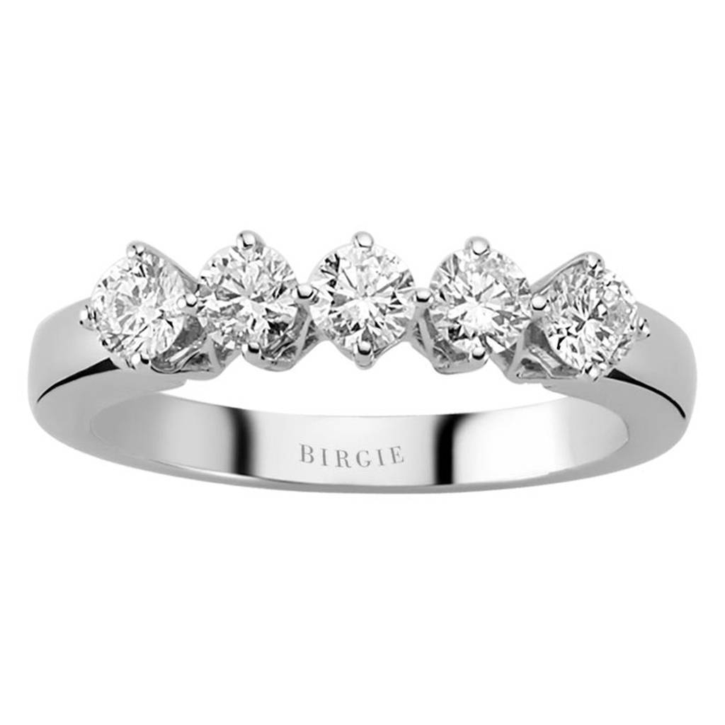 Bague de fiançailles 5 pierres diamant 0,77 carat