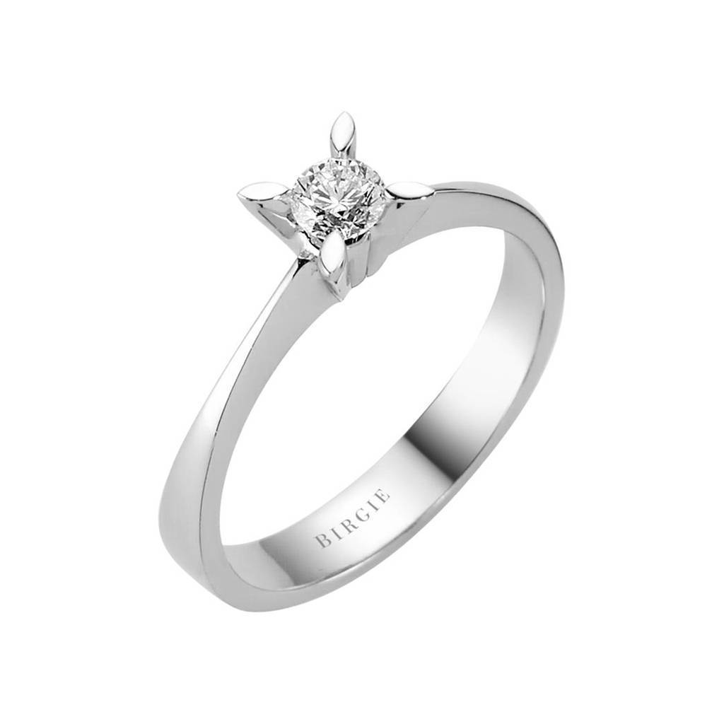 Bague solitaire diamant 0,22 carat