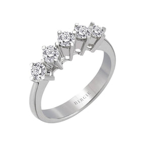 Bague de fiançailles 5 pierres diamant 0,78 carat