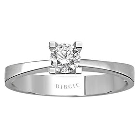 Bague solitaire diamant couleur D 0,33 carat