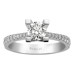 Total 1.01 Carat Diamond Halo Engagement Ring