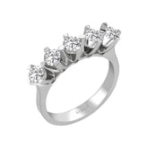 1 Carat Diamond 5 Stone Engagement Ring