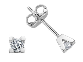 0.26 Carat Diamond Solitaire Stud Earrings