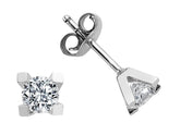 0.77 Carat Diamant Solitaire Ohrstecker