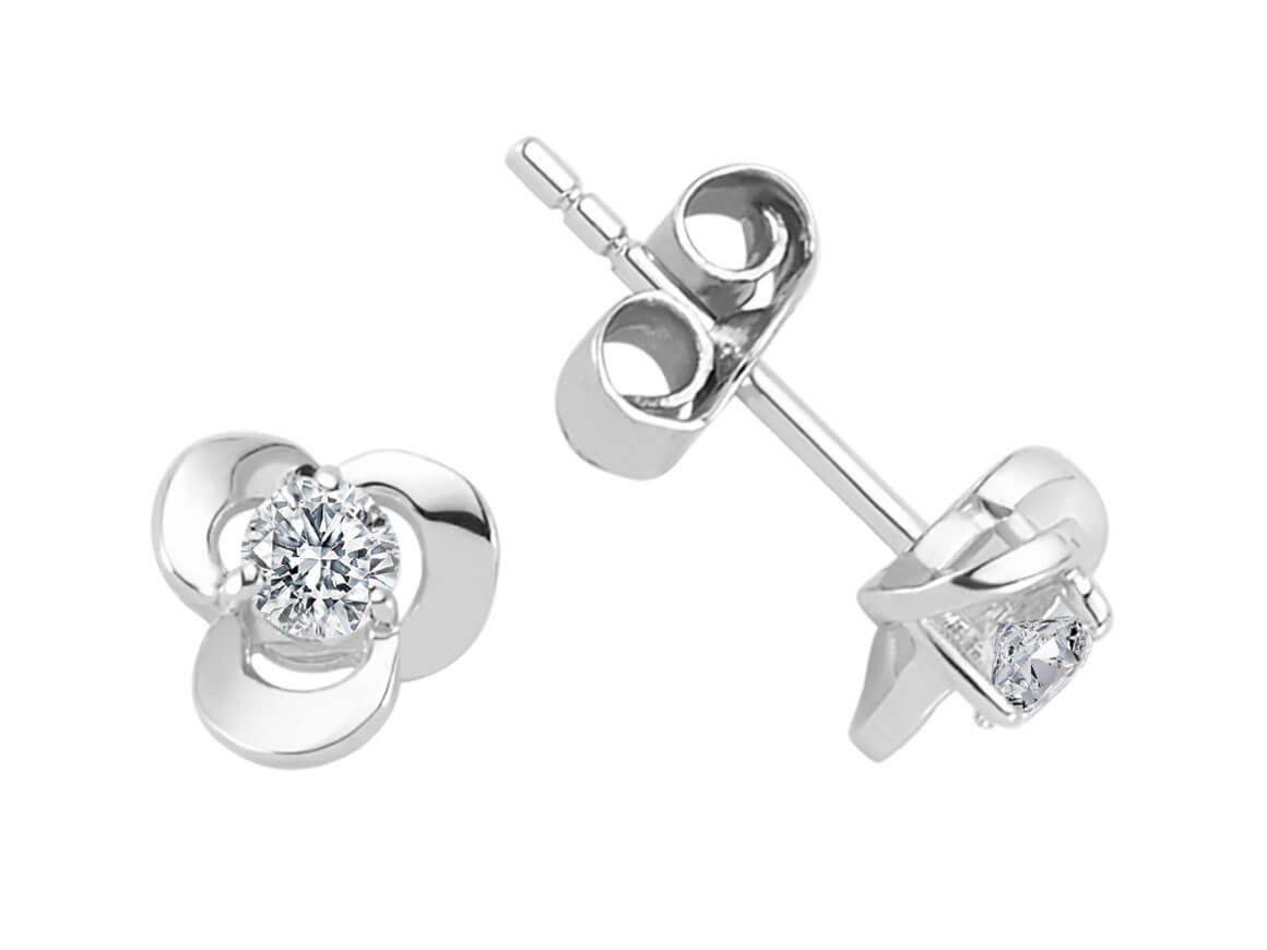 0.24 Carat Diamant Solitaire Ohrstecker