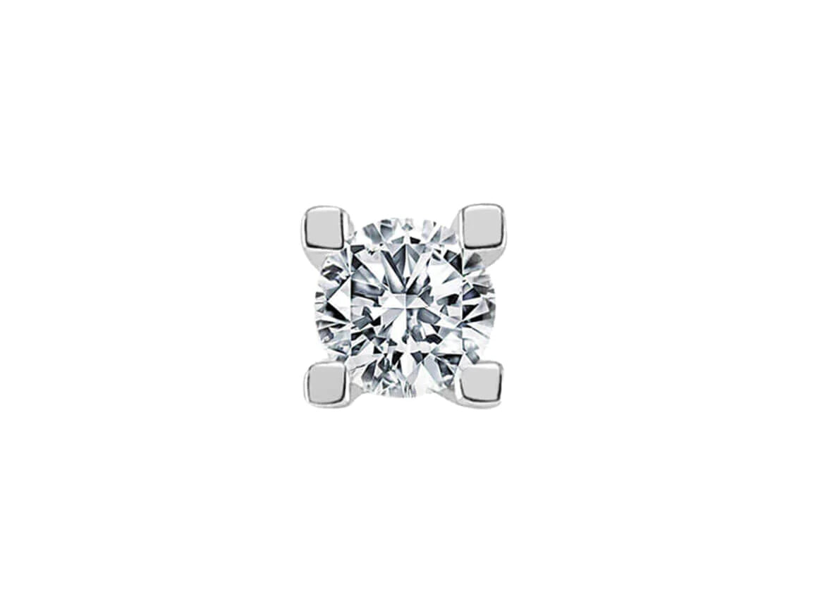 0,04 Carat Diamant Solitaire Herren Ohrstecker