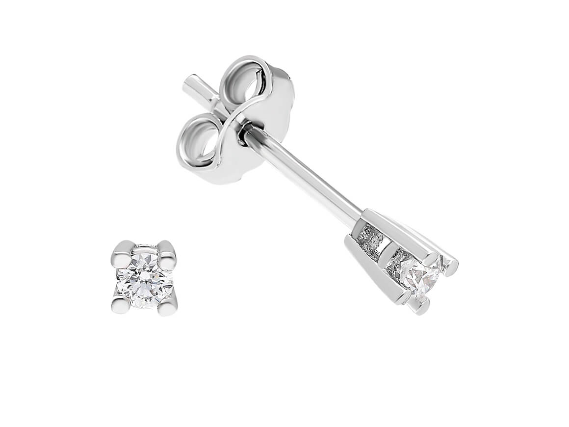 0,08 Carat Diamant Solitaire Ohrstecker