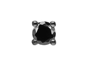 0,20 Carat Schwarz Diamant Solitaire Herren Ohrstecker