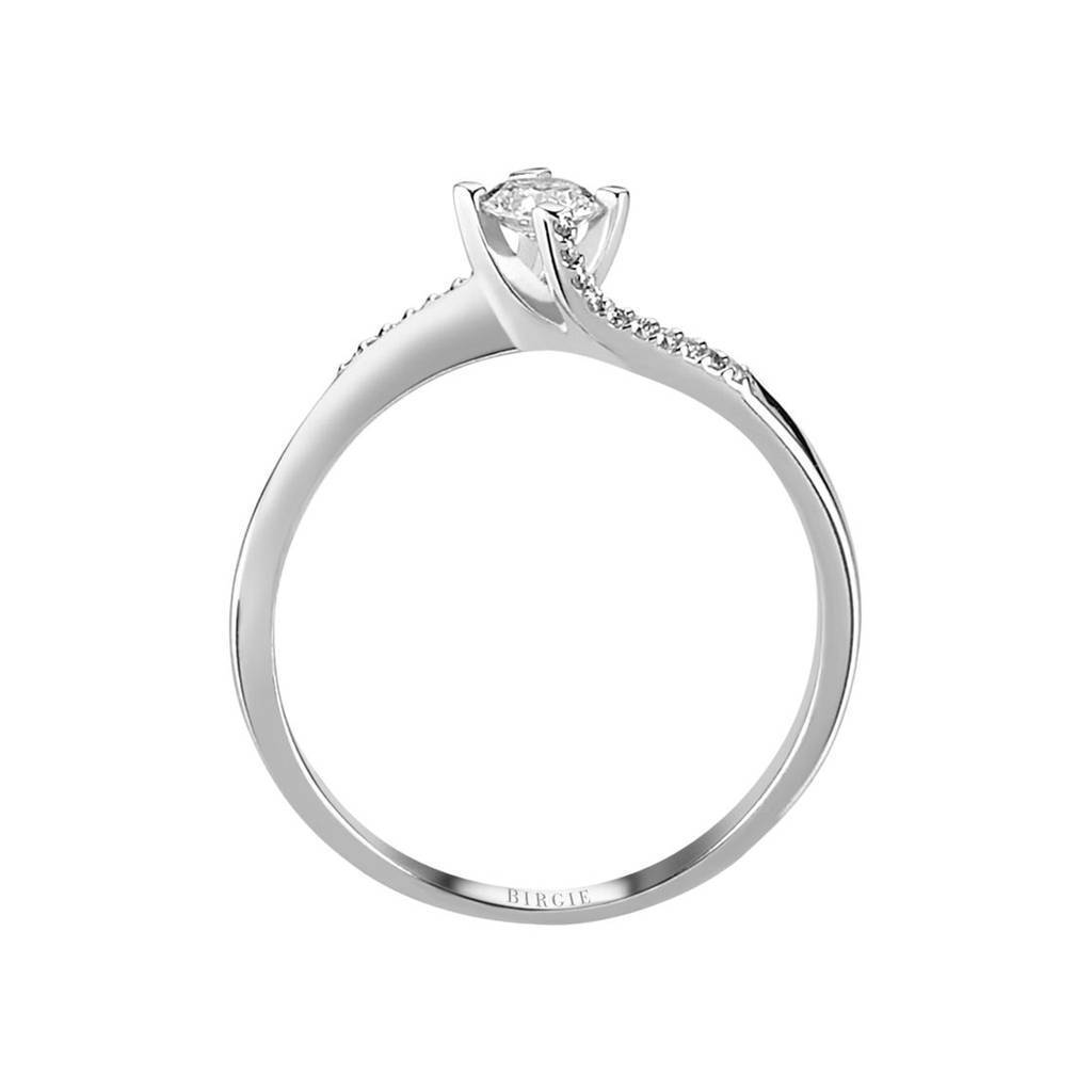 Insgesamt 0.24 Carat Diamant Halo Verlobungsring