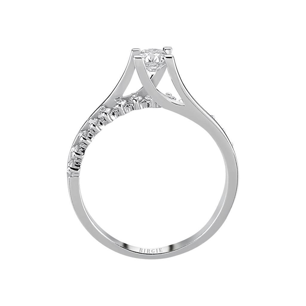 Total 0.58 Carat Diamond Halo Engagement Ring