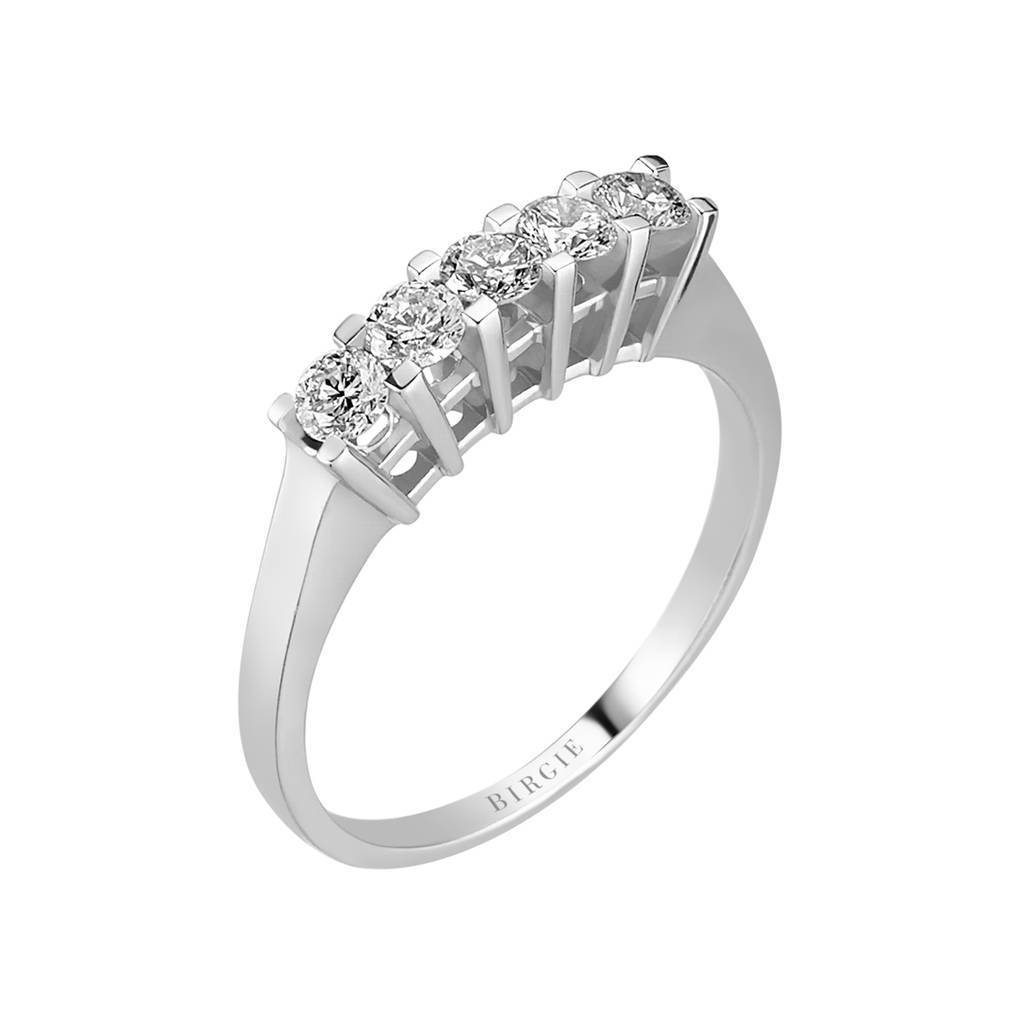 Bague de fiançailles 5 pierres diamant 0,46 carat