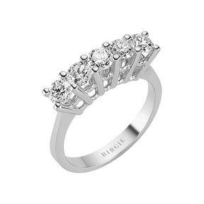 Bague de fiançailles 5 pierres diamant 1,16 carat