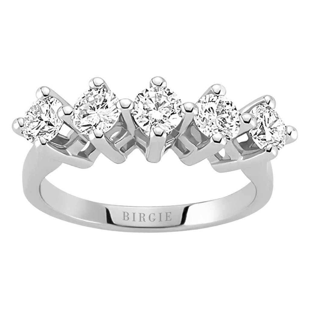 Bague de fiançailles 5 pierres diamant 1,15 carat