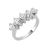 Bague de fiançailles 5 pierres diamant 1,15 carat