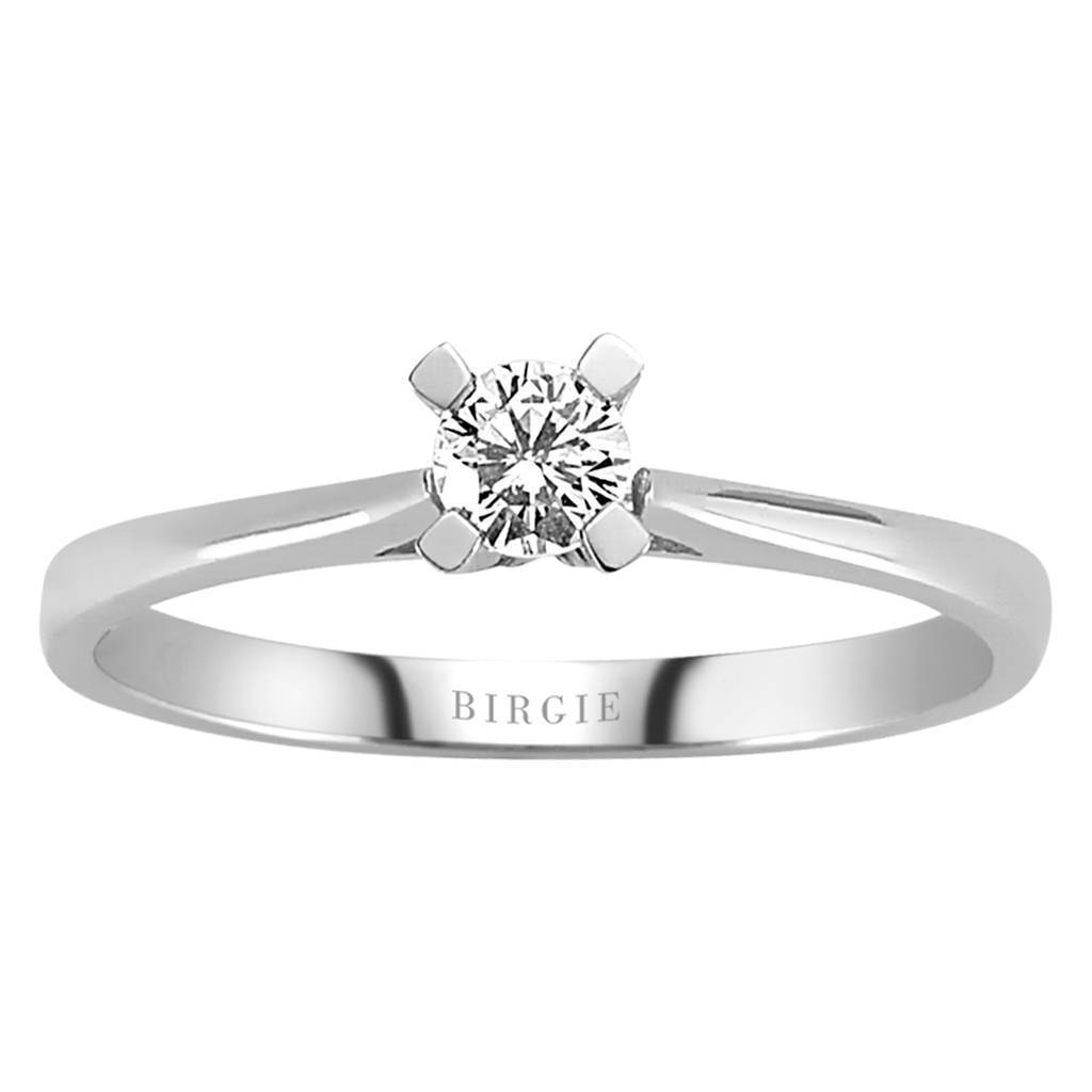 Bague solitaire diamant 0,19 carat