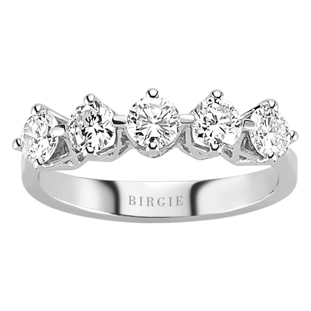 Bague de fiançailles 5 pierres diamant 0,91 carat