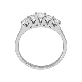 0.84 Carat Diamond 5 Stone Engagement Ring