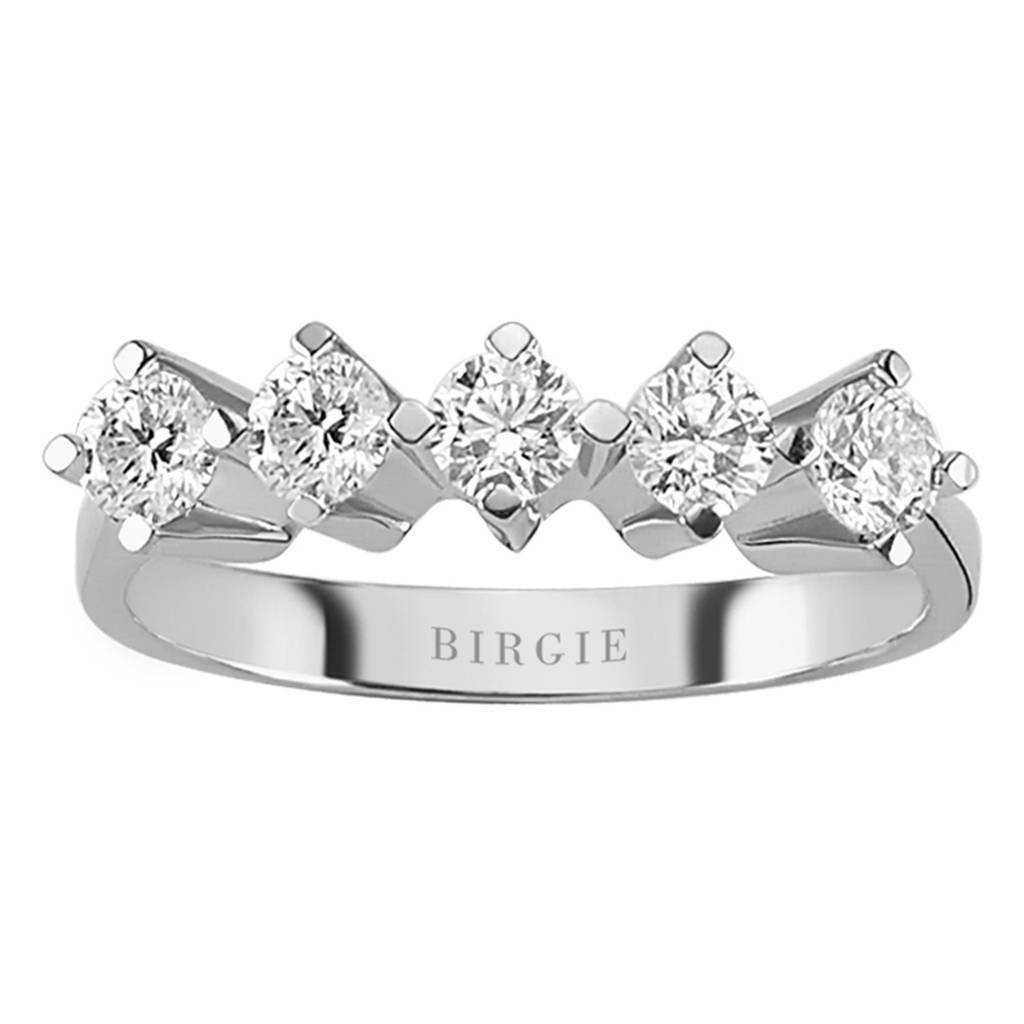 Bague de fiançailles 5 pierres diamant 0,68 carat