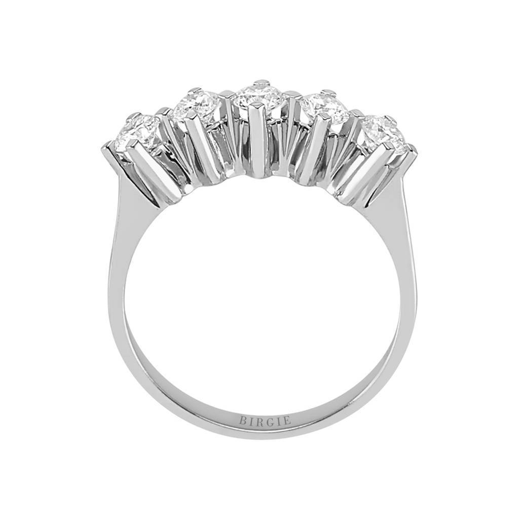 Bague de fiançailles 5 pierres diamant 0,68 carat