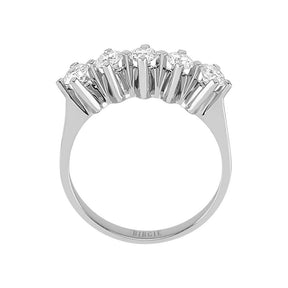 Bague de fiançailles 5 pierres diamant 0,68 carat