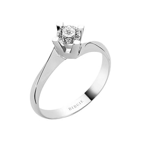 Bague solitaire diamant 0,41 carat